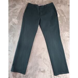 Men's Slim-Fit Bonobos Chinos in a Rich, Deep Green/Teal Shade - Size 34 x 32